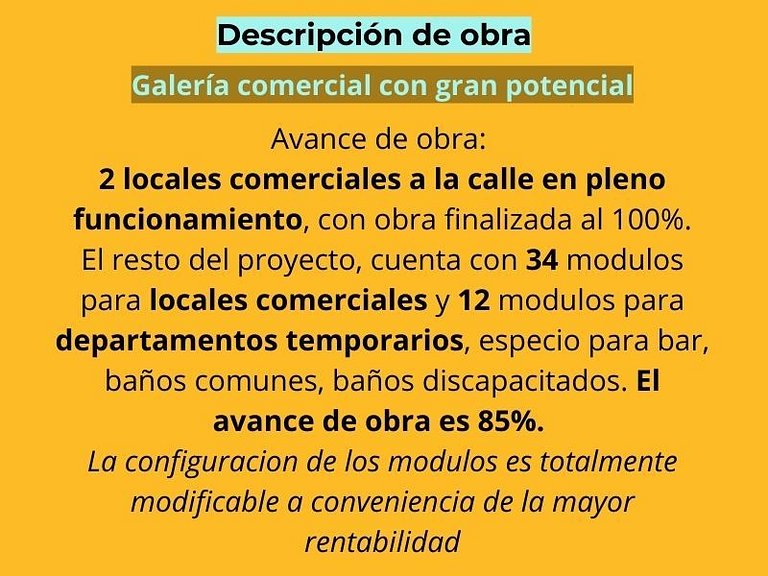 Inversion de alto rendimiento - Galería Comercial