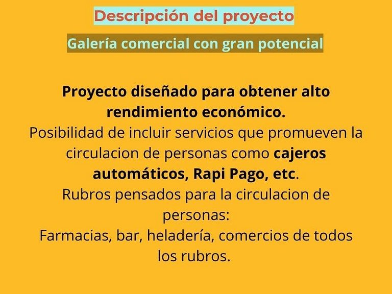 Inversion de alto rendimiento - Galería Comercial