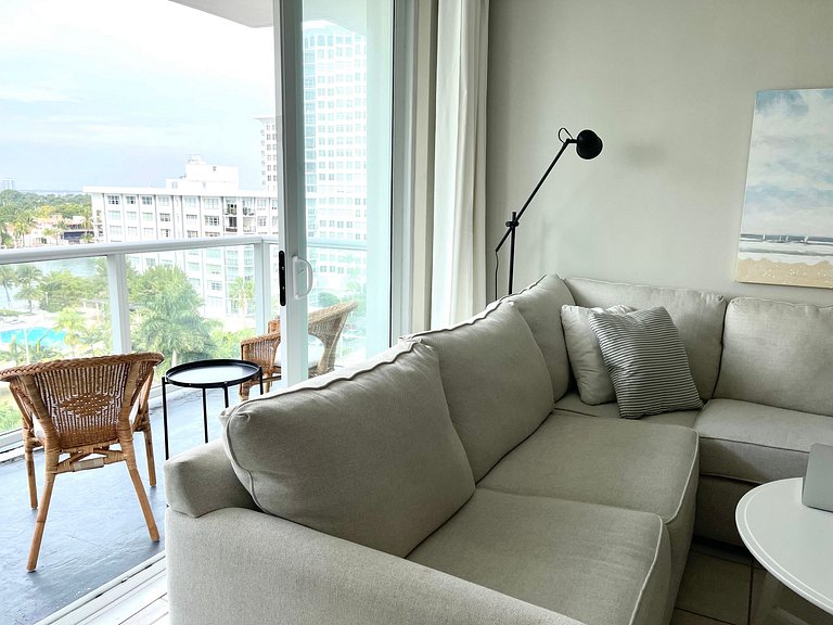 Departamento en Miami Beach para 4 personas con vista a la b