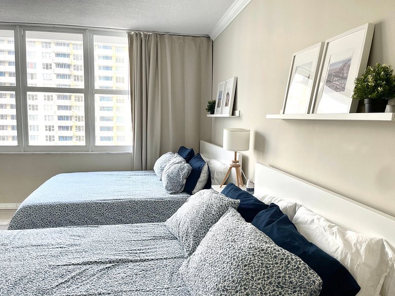 Departamento en Miami Beach para 4 personas con vista a la b