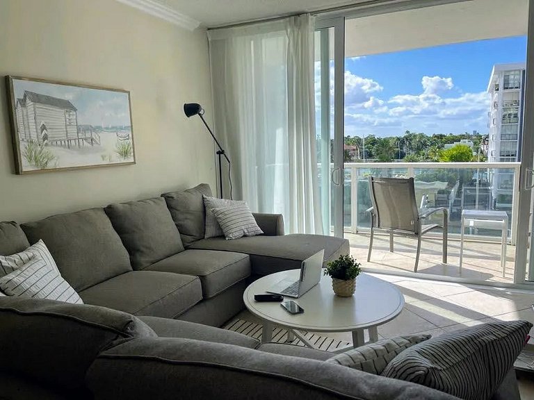 Departamento en Miami Beach para 4 personas con vista a la b