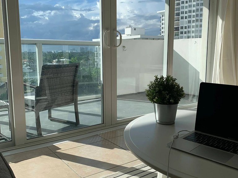 Departamento en Miami Beach para 6 personas con vista a la b